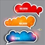 云朵对话框矢量素材