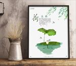 17042002中国风荷花展板