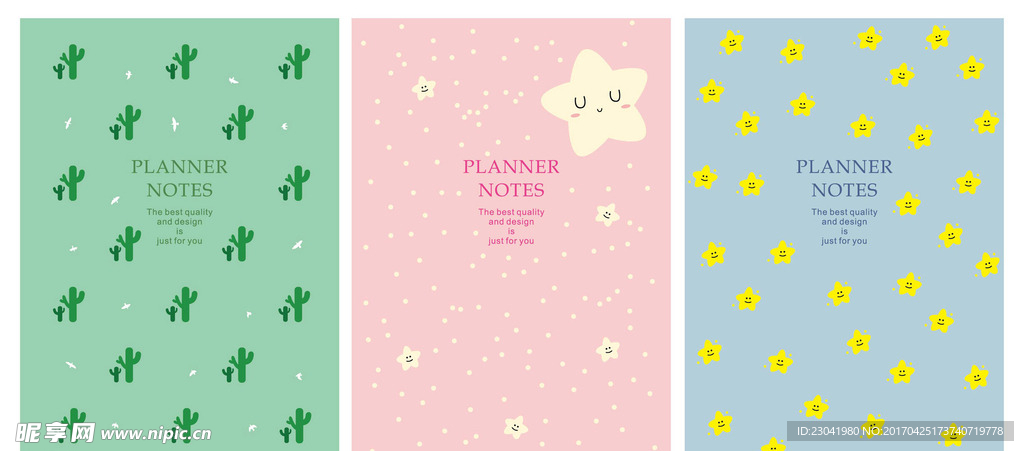 本本封面 小星星 仙人掌