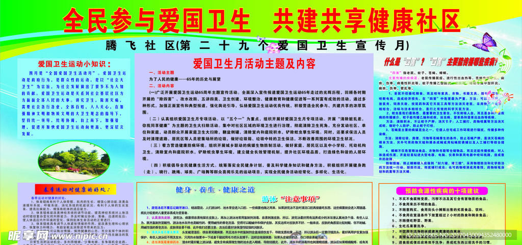 社区爱国卫生宣传栏