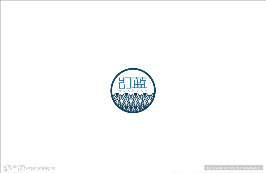 矢量标志  大海