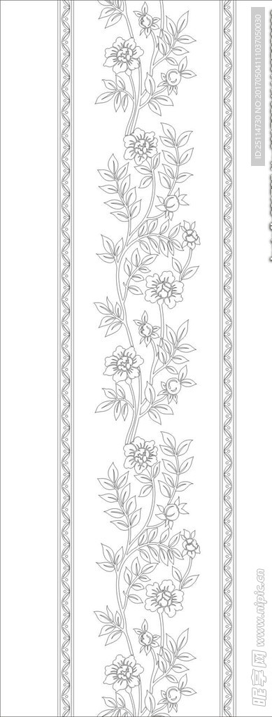 花纹移门图案矢量图 线条图