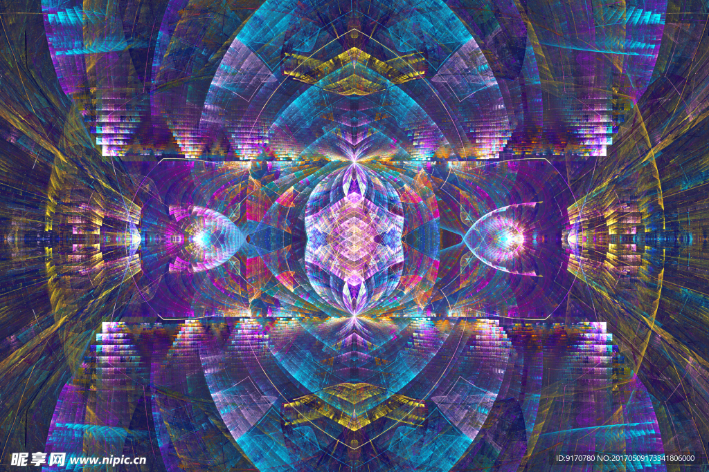 紫色分形艺术