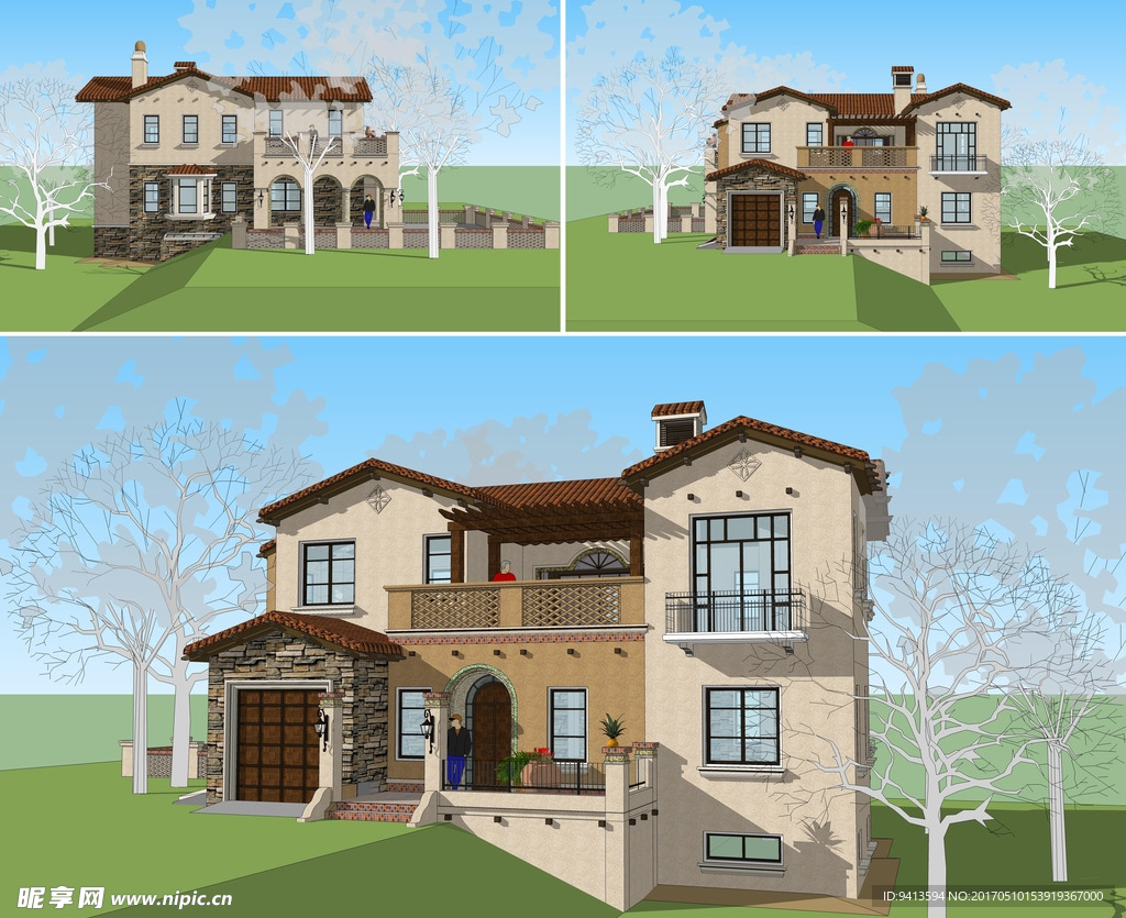 西班牙式建筑风格别墅