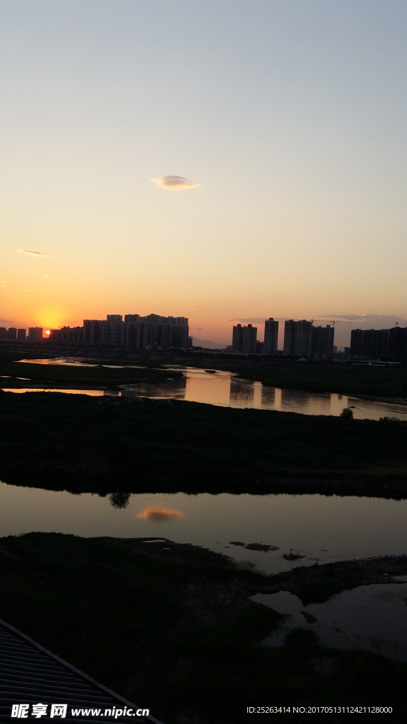 灞河夕阳
