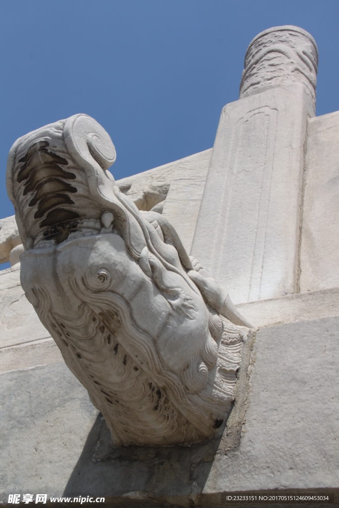 天坛公园的汉白玉雕塑