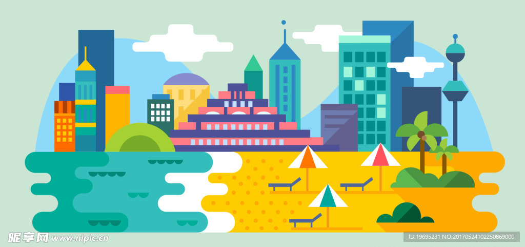 扁平化矢量城市