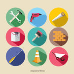 9款建筑工具图标矢量素材