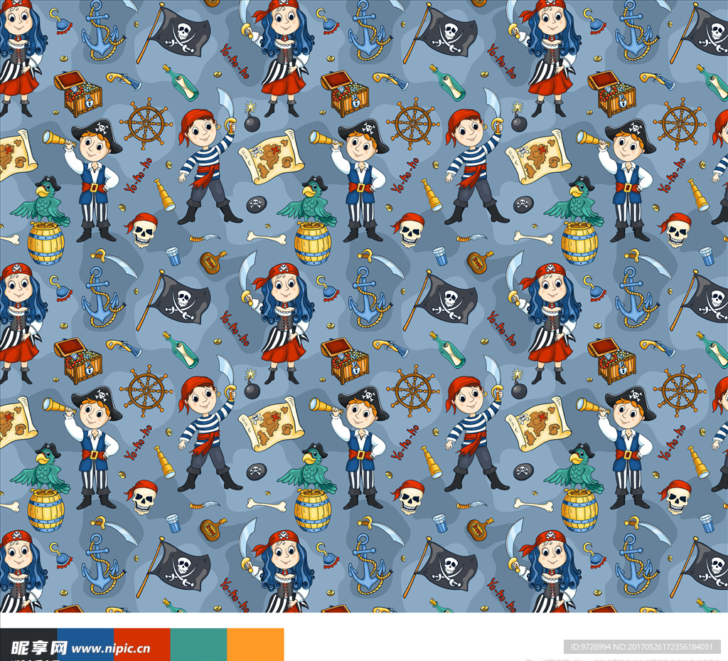 卡通海盗矢量图下载