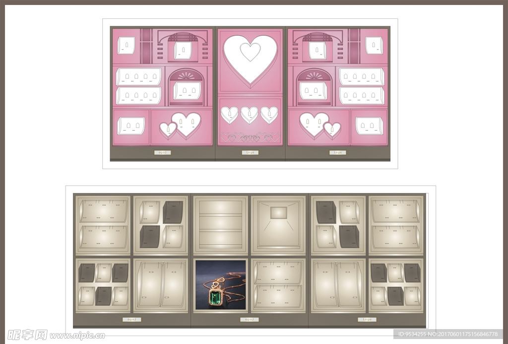 欧式钻石道具陈列