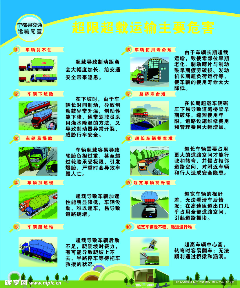 卡车超载危害