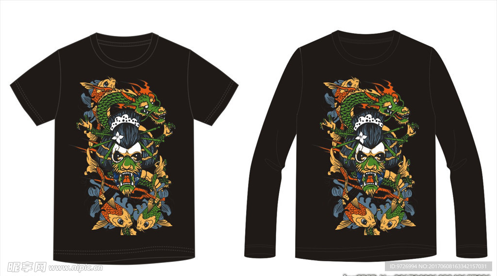 外贸T恤印花矢量图下载