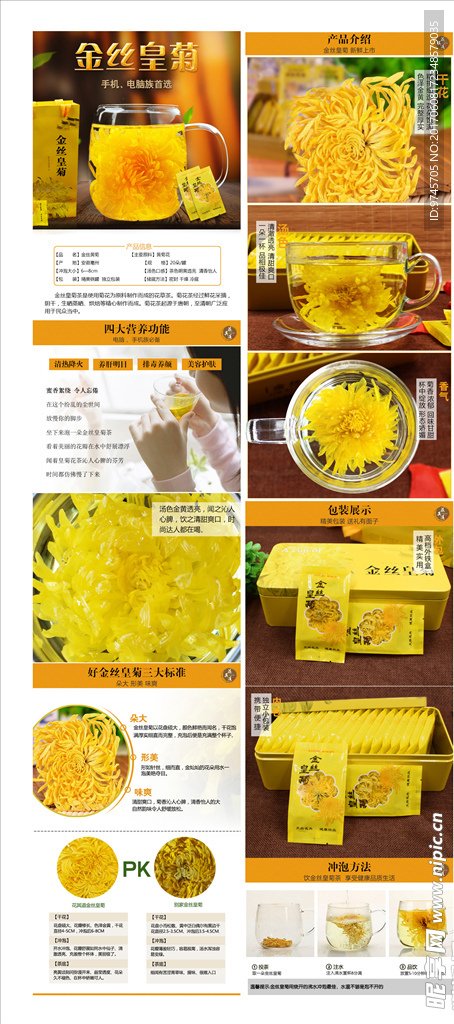 菊花 金丝皇菊详情页