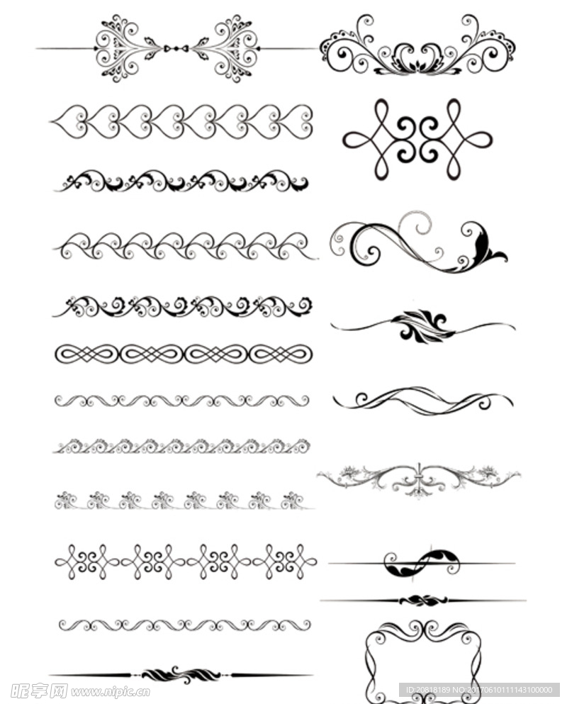 简洁花纹边框图片