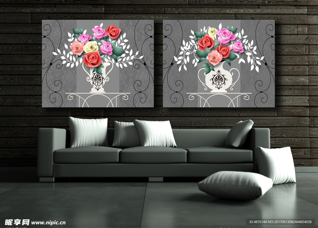 花卉无框画 装饰画