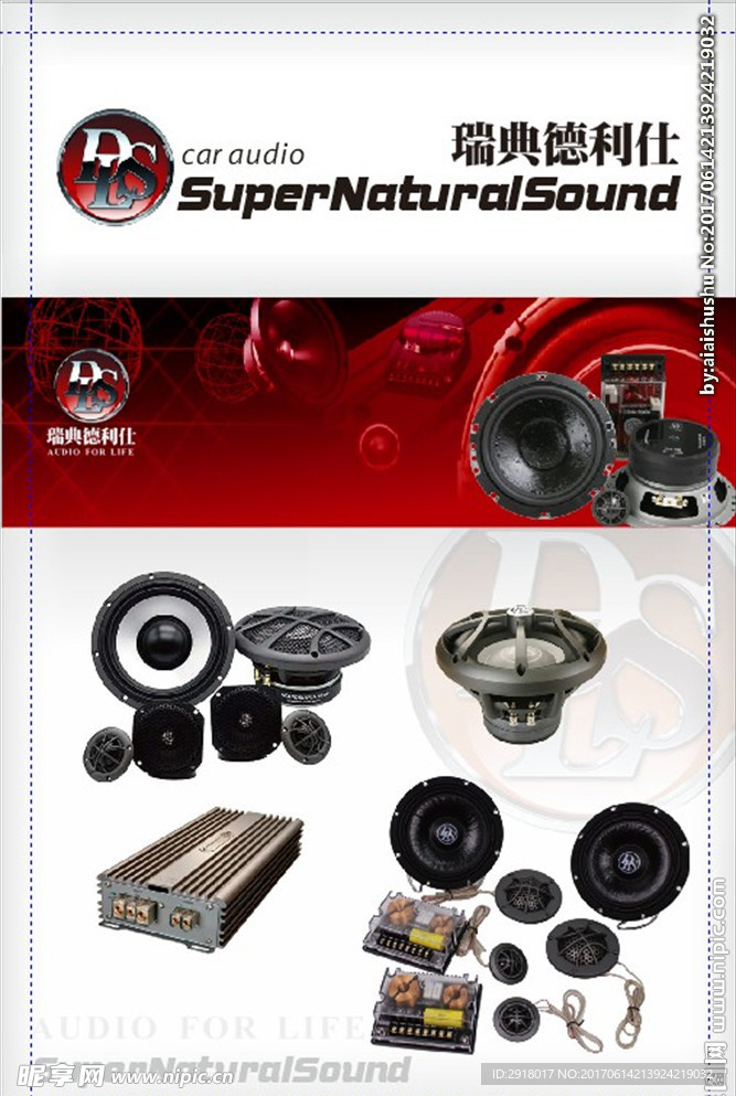 瑞典德利仕汽车音响海报