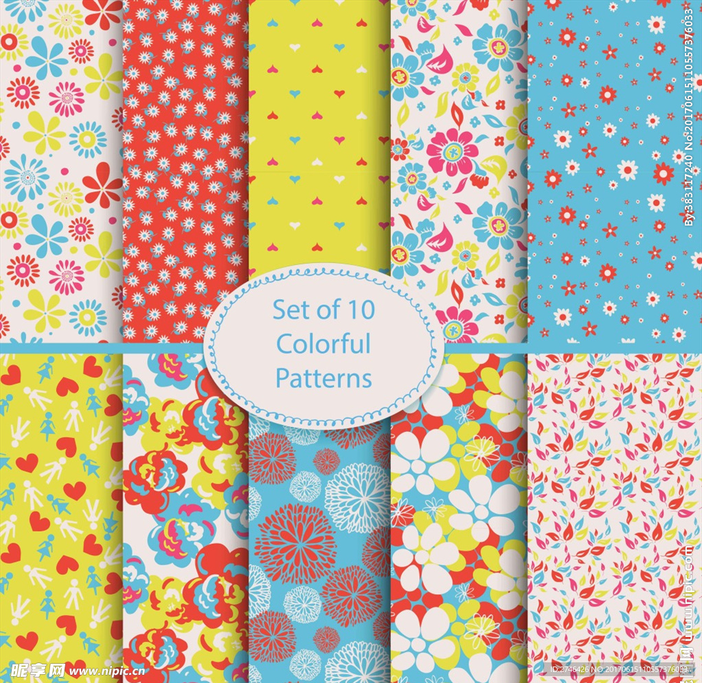 卡通花朵背景矢量