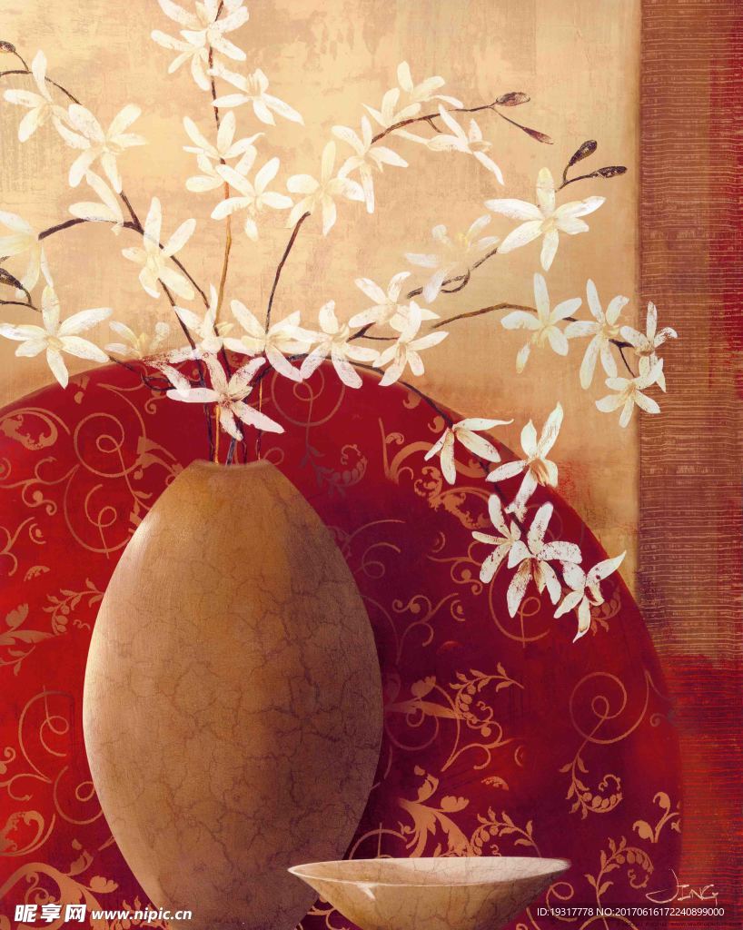 欧美复古静物花卉装饰画