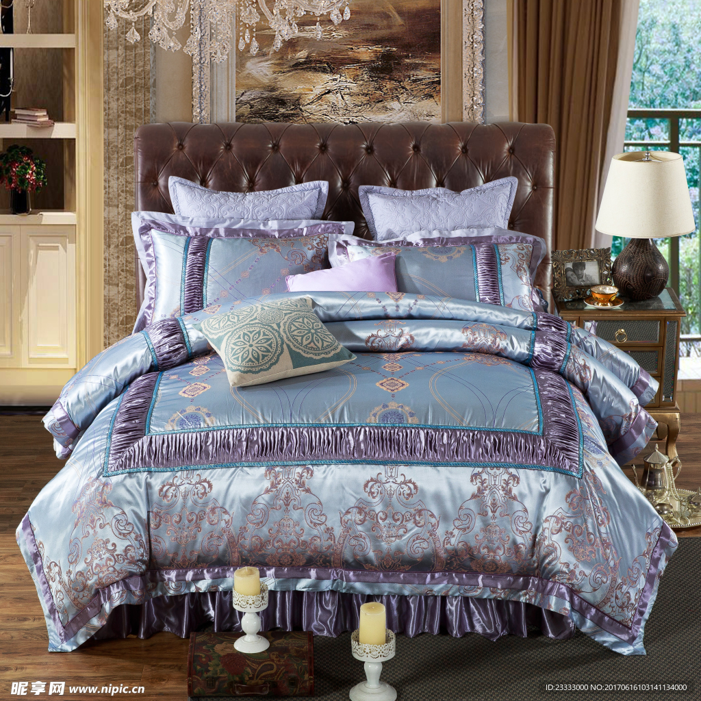 提花四件套背景