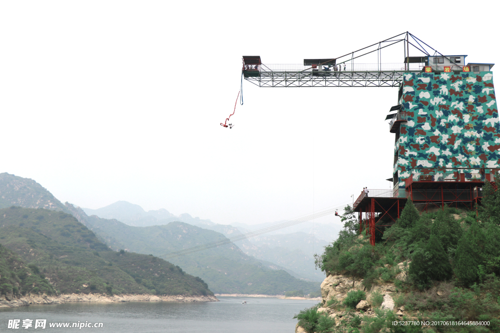 蹦极 青龙峡 极限运动