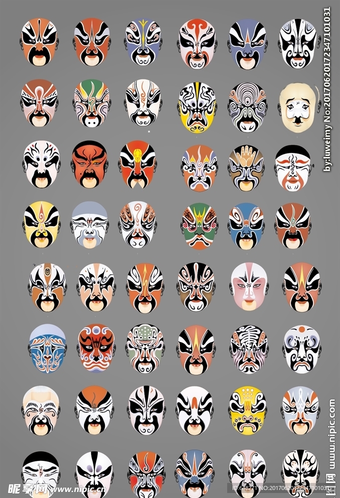 京剧脸谱戏剧图片素材