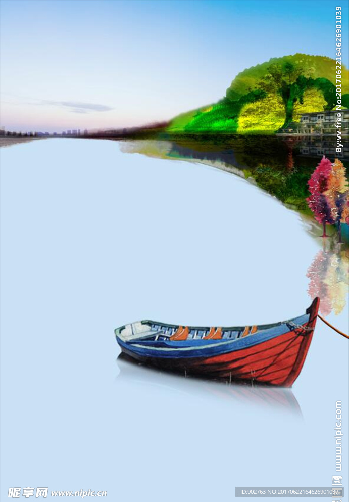 红船 绿色 城市远景 健康