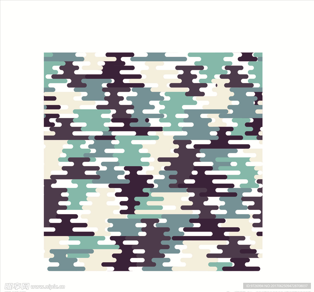 拼图迷彩四方连续底纹