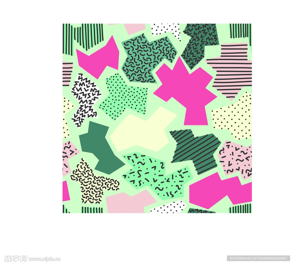 几何不规则迷彩四方连续底纹