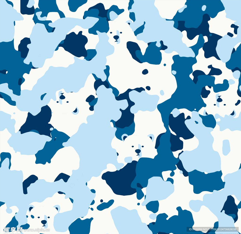 迷彩四方连续底纹