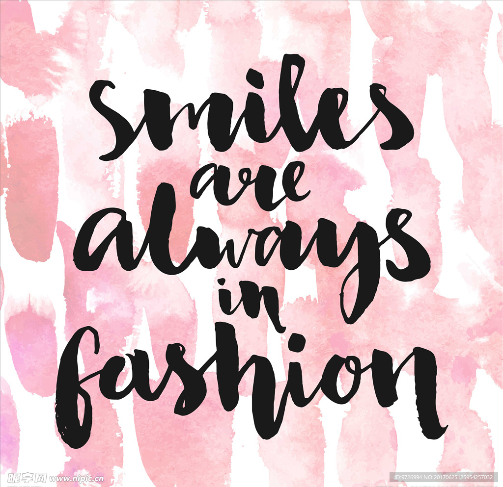 手写字体字母印花矢量图下载