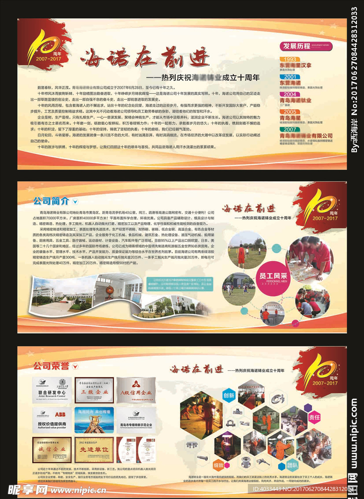 企业十周年展板