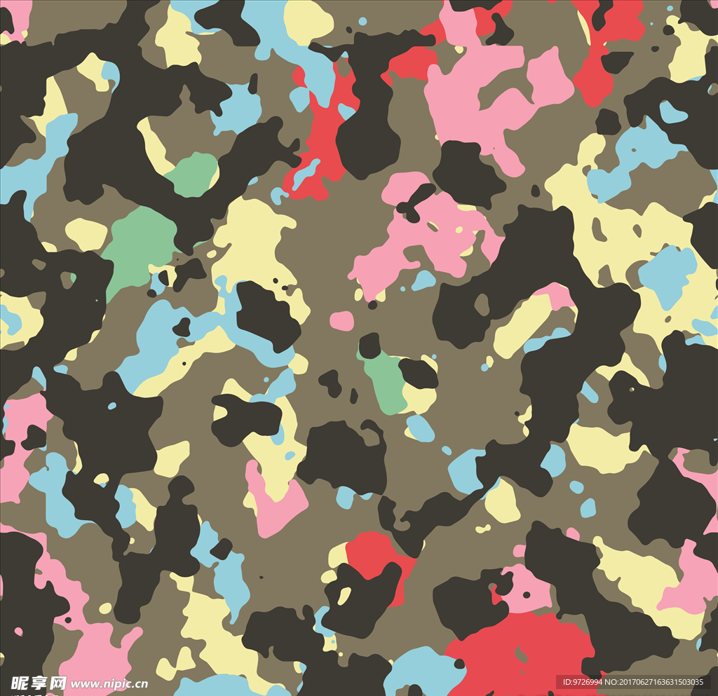 迷彩四方连续底纹