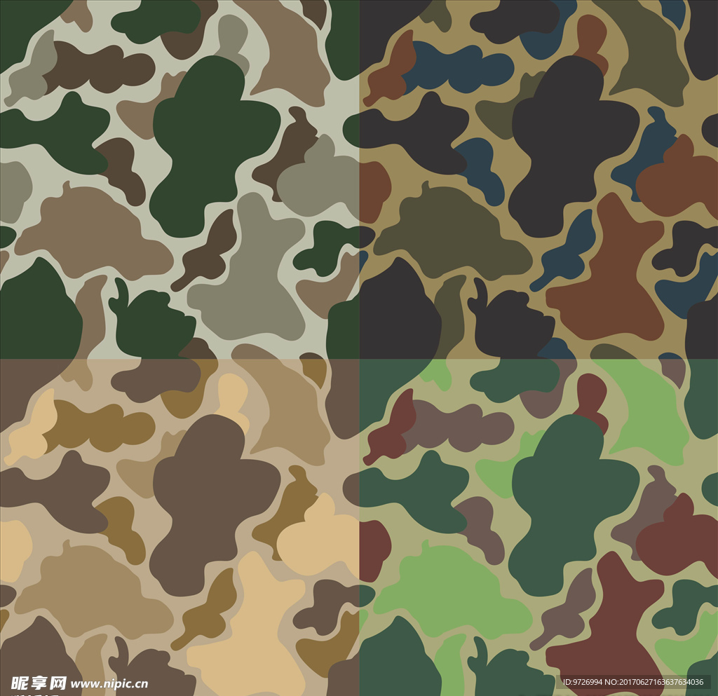 迷彩四方连续底纹