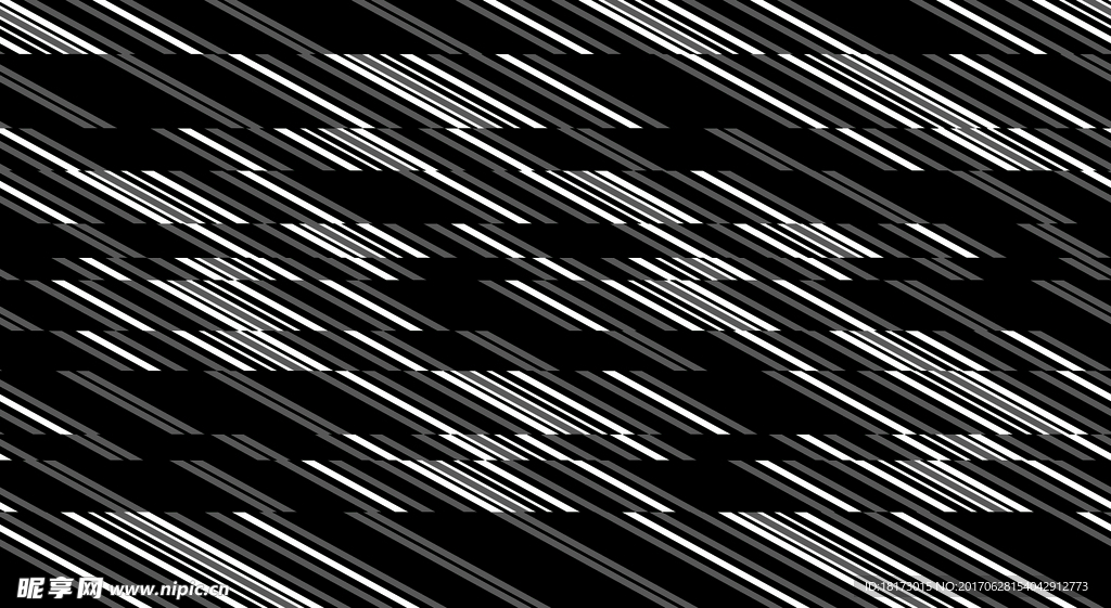 斜条错位-黑底