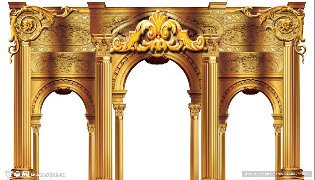 欧式婚礼拱门背景