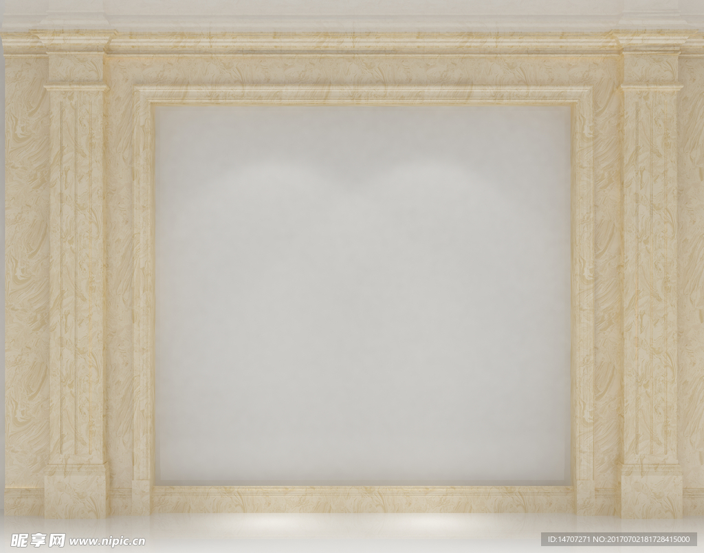 罗马柱客厅立面效果图