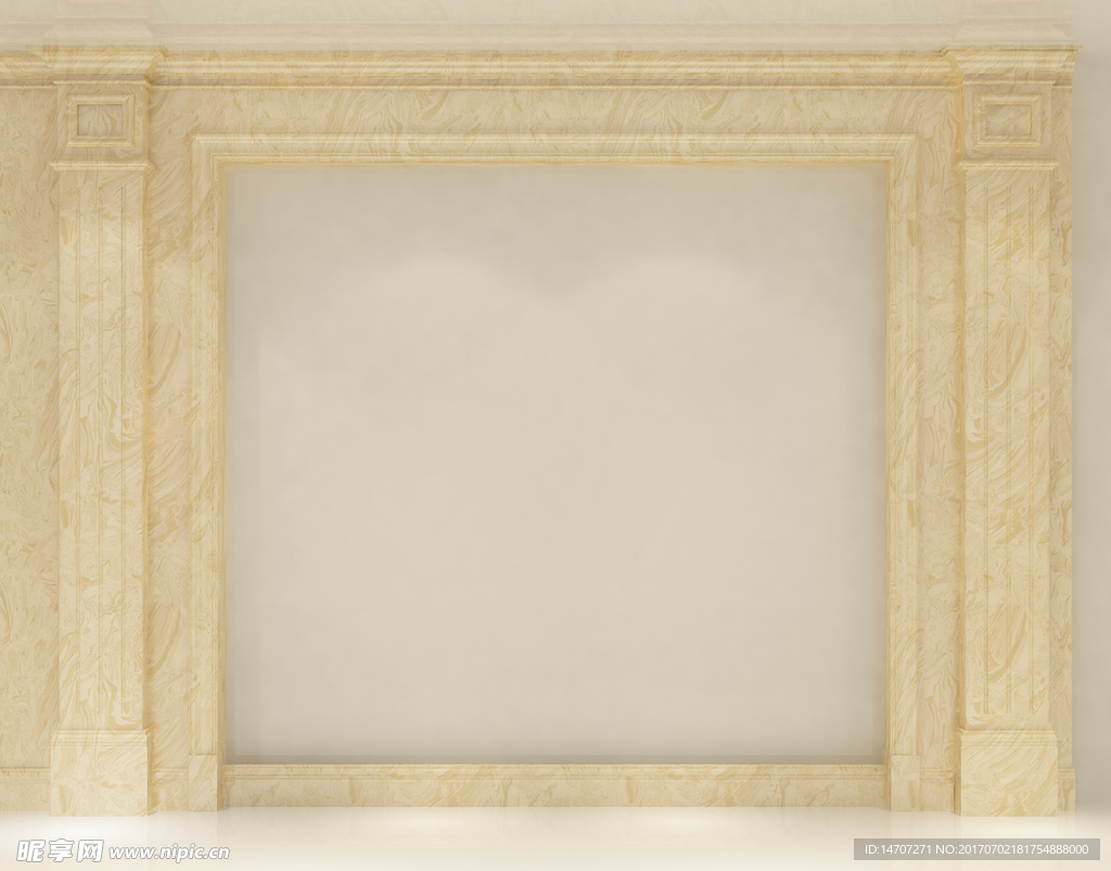 罗马柱客厅立面效果图