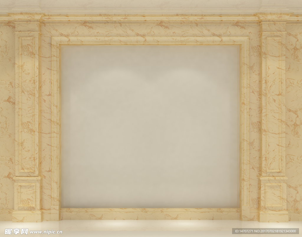 罗马柱客厅立面效果图