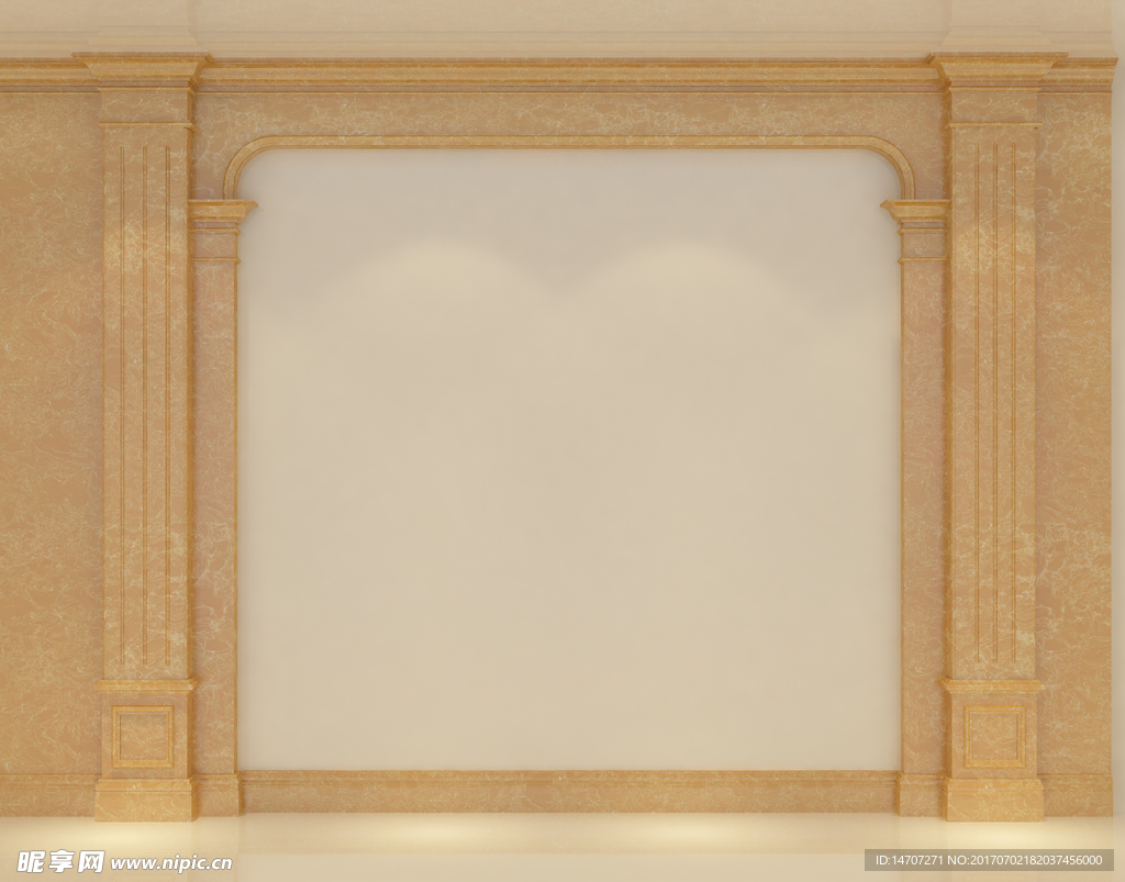 欧式客厅罗马柱造型