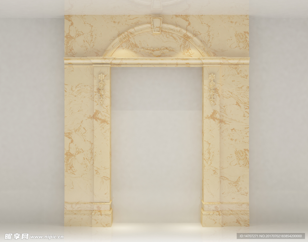 罗马柱客厅立面效果图