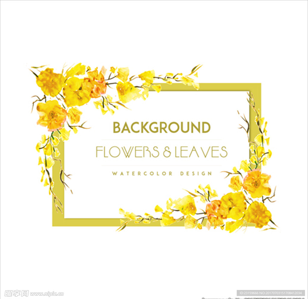 黄色花卉框架