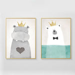 北欧简约小动物无框画装饰画