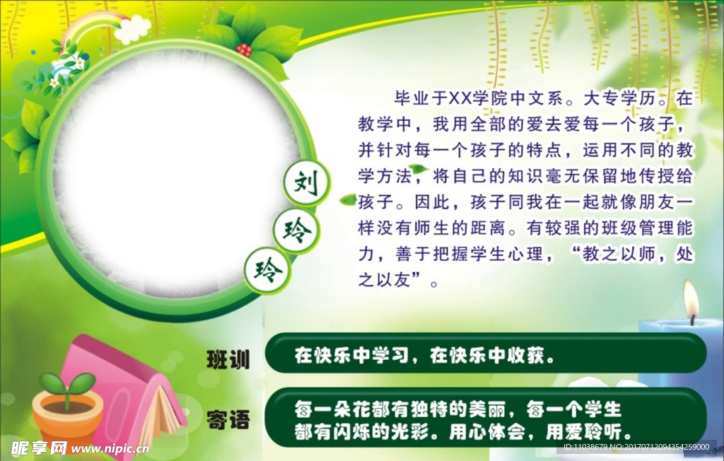 班主任简介展板