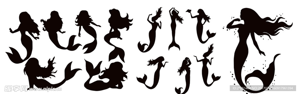美人鱼剪影