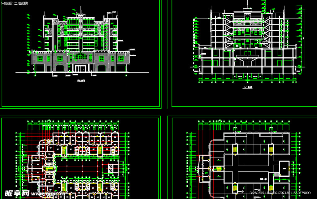 农贸市场建筑施工图