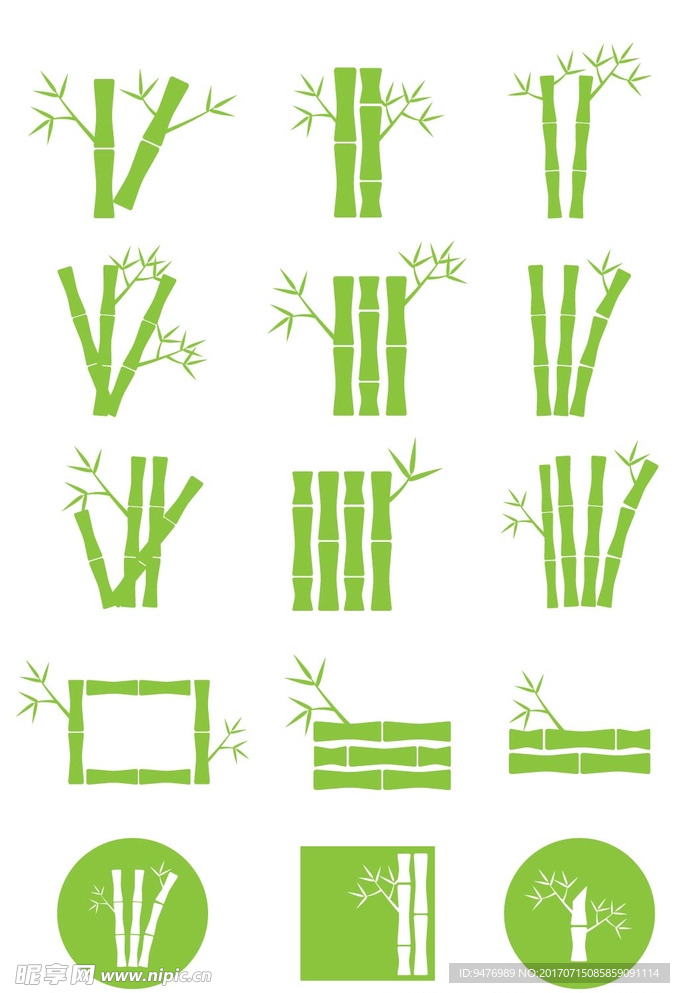 中国风矢量竹子