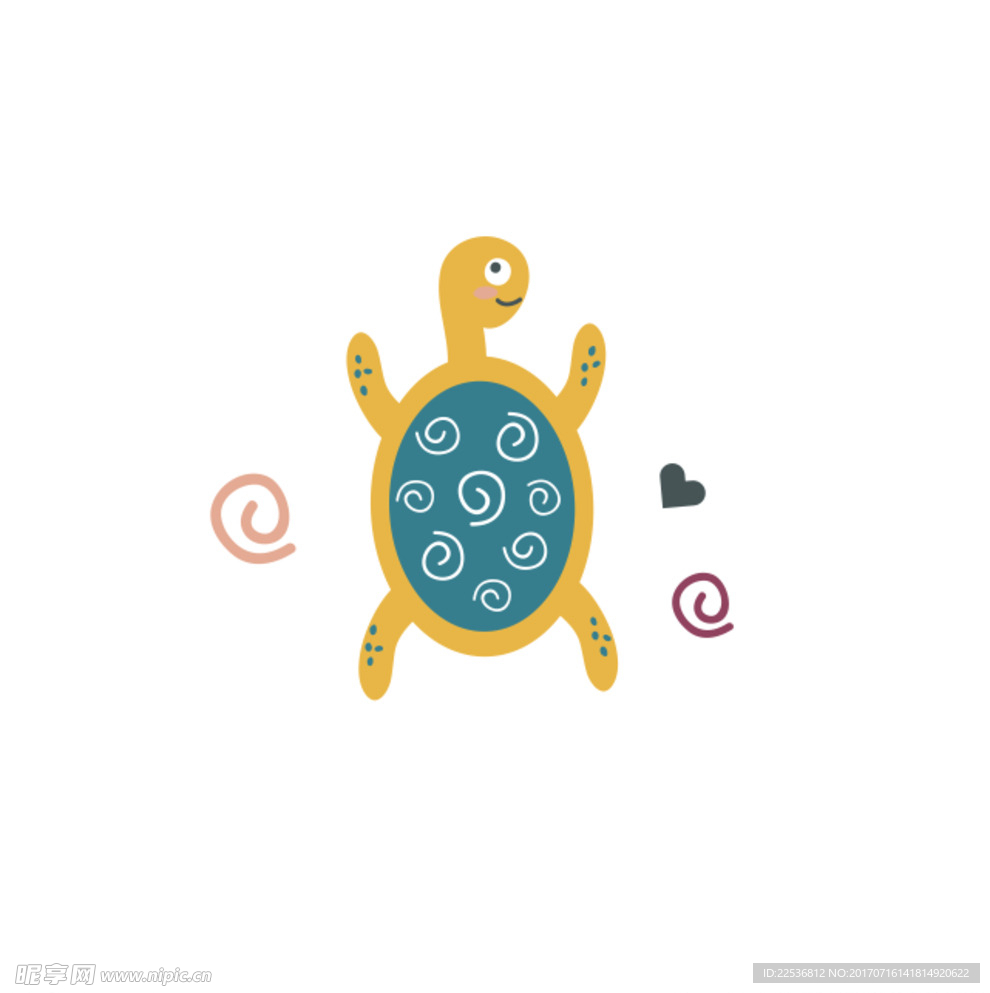 乌龟扁平化矢量