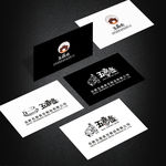 豆制品logo名片 石磨