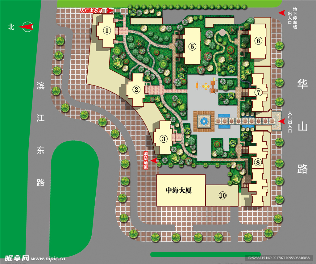 小区彩色平面图
