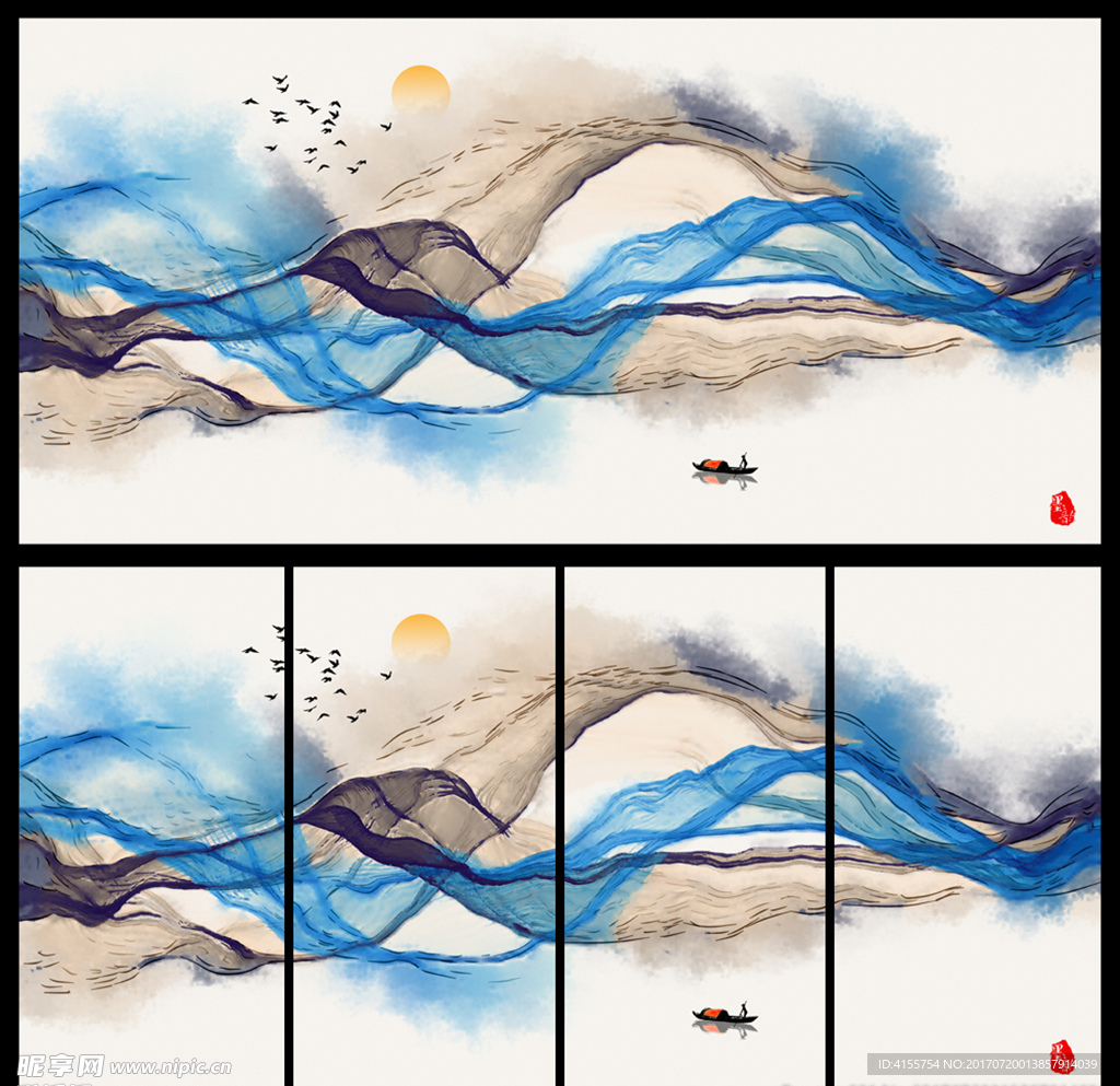 抽象意境水墨装饰画